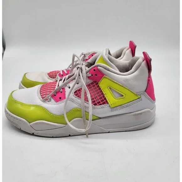Jordan | Shoes | Nike Air Jordan 4 Retro Lemon Venom Pink Sz 5y